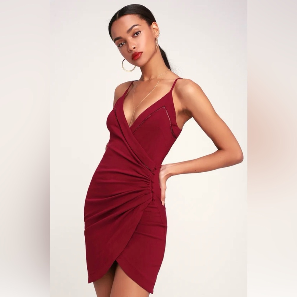 Free People Intimately, Dylan berry Wrap Mini Dress NNT size XS stretchy